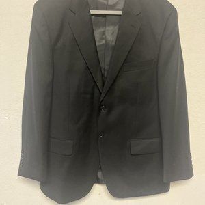 Montefino Black Merino Wool Mens Blazer. No Sz Tag Measures 42R